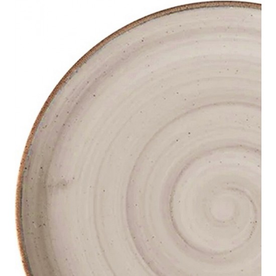Prato 27cm Raso Cerâmica Corona Caoba Cinza